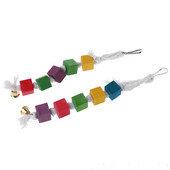 Linnu närimismänguasi Papagoi papagoi puidust klotsid köidavad lemmikloomade tähelepanu Puidust rippuv mänguasi