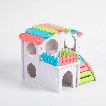 Rainbow Color Hamster Nest Σπίτι ύπνου Πολυτελές κλουβί Pet DIY Hideout Hut Παιχνίδι Μικρά Ζώα Προμήθειες Χάμστερ Κρησφύγετο