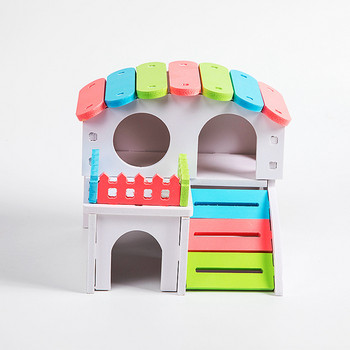 Rainbow Color Hamster Nest Σπίτι ύπνου Πολυτελές κλουβί Pet DIY Hideout Hut Παιχνίδι Μικρά Ζώα Προμήθειες Χάμστερ Κρησφύγετο