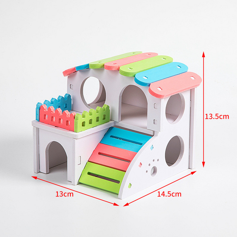 Cuibul de hamster de culoare curcubeu, casă de dormit, cușcă de lux, pentru animale de companie, ascunzătoare, colibă, jucărie pentru animale mici, ascunzătoare pentru hamsteri