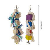 2 buc. Blocuri de jucărie de mestecat papagal, frânghie, șuvițe cu noduri, mușcătură din dinți, leagăn cușcă pentru păsări de dragoste Cintez