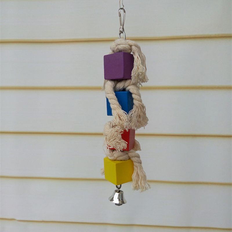 2 buc. Blocuri de jucărie de mestecat papagal, frânghie, șuvițe cu noduri, mușcătură din dinți, leagăn cușcă pentru păsări de dragoste Cintez