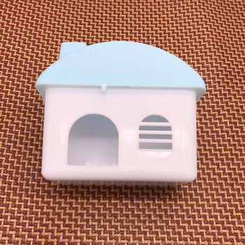 Μικρό συναρμολογούμενο σκυλί κατοικίδιων ζώων Χάμστερ Κλουβί σπιτάκι ινδικού χοιριδίου Πλαστικό χαριτωμένο σπίτι κρεβατοκάμαρας για κατοικίδια Παιχνίδι για το Hamster House Blue