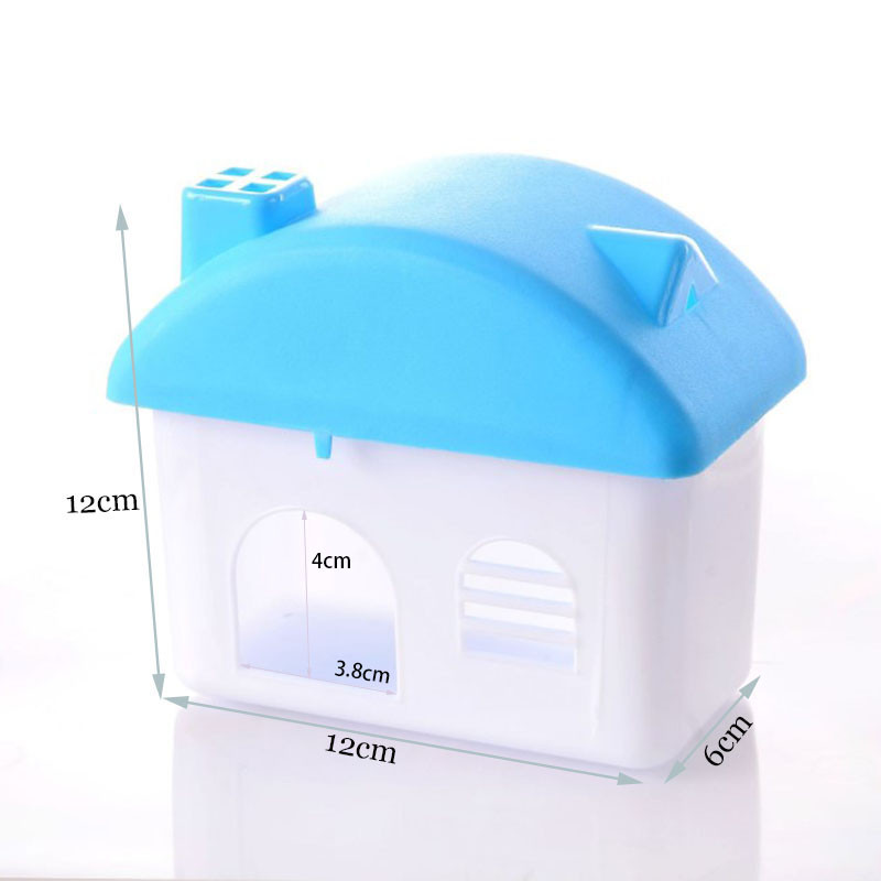 Μικρό συναρμολογούμενο σκυλί κατοικίδιων ζώων Χάμστερ Κλουβί σπιτάκι ινδικού χοιριδίου Πλαστικό χαριτωμένο σπίτι κρεβατοκάμαρας για κατοικίδια Παιχνίδι για το Hamster House Blue