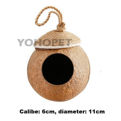 Prirodni mali kućni ljubimci Kokosovi kavezi Kavez za kućne ljubimce za hrčka Zamorac Miševi Vjeverica Drvena kućica za štakora Glodavac Gnijezdo za male životinje