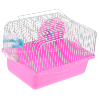 Hamster Mouse Toaletă Gerbil Cușcă Transport Cușcă Baie cu roată de alergare Casă de jucărie pentru animale de companie Baie Sticla de apă Rechizite pentru vase