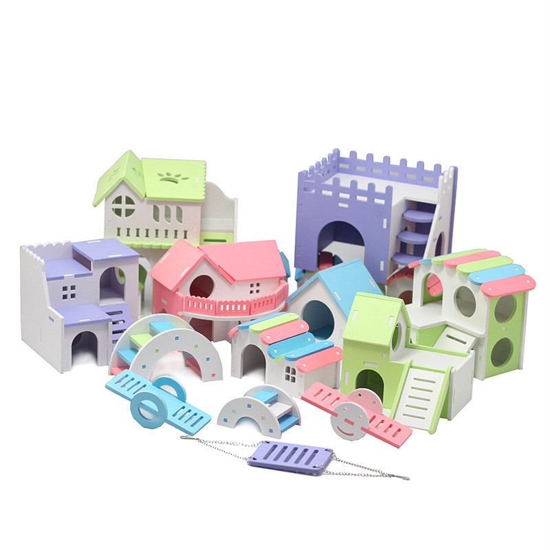 Χαριτωμένο μικρό κατοικίδιο ζώο κατοικίδιων ζώων Φωλιά κρεββάτι χάμστερ Κουνέλι σκαντζόχοιρος κατοικίδιο ζώο ύπνου κούτσουρο κλουβιά Προμήθειες για κατοικίδια ζώα