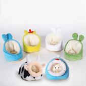 Χειμωνιάτικο ζεστό κατοικίδιο καναπέ-κρεβάτι κινουμένων σχεδίων Κλουβί για αξεσουάρ χάμστερ ινδικό χοιρίδιο Σπίτι κρεβατιού Μικρή φωλιά ζώων για τρωκτικό/ινδικό χοιρίδιο