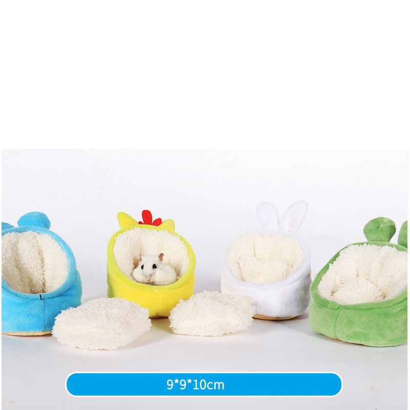 Χειμωνιάτικο ζεστό κατοικίδιο καναπέ-κρεβάτι κινουμένων σχεδίων Κλουβί για αξεσουάρ χάμστερ ινδικό χοιρίδιο Σπίτι κρεβατιού Μικρή φωλιά ζώων για τρωκτικό/ινδικό χοιρίδιο