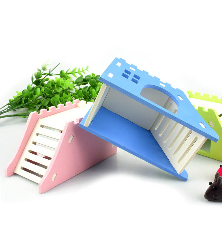 Scară din lemn Jucărie pentru castel cu arici pentru animale de companie 14,5*7*7cm Punte de vizionare Casă pentru animale de companie Cuib pentru hamster Casă pentru hamster Produse pentru animale de companie 1buc