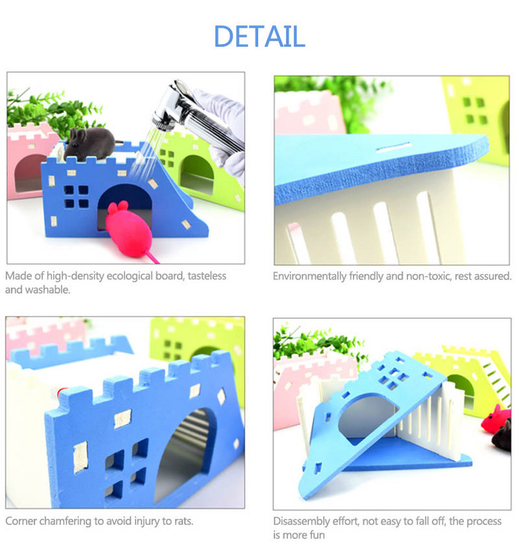 Scară din lemn Jucărie pentru castel cu arici pentru animale de companie 14,5*7*7cm Punte de vizionare Casă pentru animale de companie Cuib pentru hamster Casă pentru hamster Produse pentru animale de companie 1buc