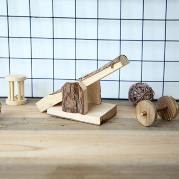 Декор на хабитат на хамстер Естествени дървени играчки за дъвчене за хамстери джуджета Песчанки Бурундуци Сирийски хамстери
