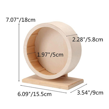 Hamster Roller Wheel Wood Silent Running Toy Mute Roller Toy Χάμστερ Rotate Running Roller Exercise Roll for Chinchilla Guinea Pig
