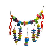 1 buc. Jucării pentru păsări pentru papagal, muşcături de păsări colorate, urcare, jucărie de mestecat, agăţat leagăn, cuşcă papagal, jucării de mestecat pentru păsări, accesorii pentru păsări