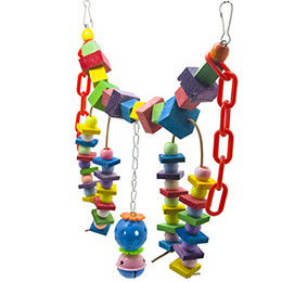 1 buc. Jucării pentru păsări pentru papagal, muşcături de păsări colorate, urcare, jucărie de mestecat, agăţat leagăn, cuşcă papagal, jucării de mestecat pentru păsări, accesorii pentru păsări