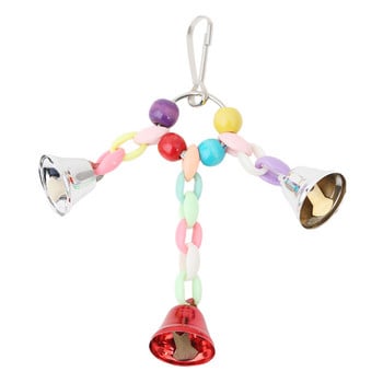 Parrot Bird Toys Metal Ring Bell Hanging Cage Toys for Parrot Squirrel Parakeet Birds Accessories