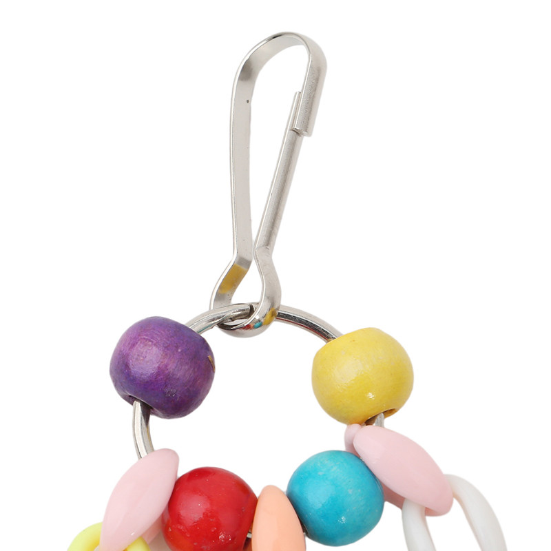 Parrot Bird Toys Metal Ring Bell Hanging Cage Toys for Parrot Squirrel Parakeet Birds Accessories