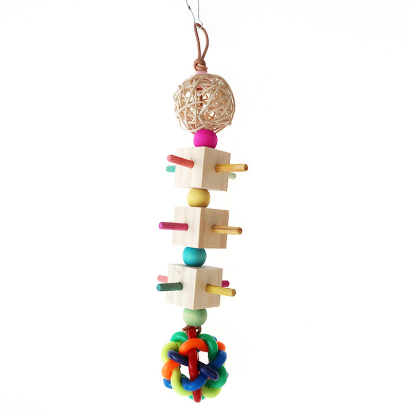 1 buc. Accesorii pentru papagali Jucării pentru păsări, agățat, jucării din lemn pentru mușcături