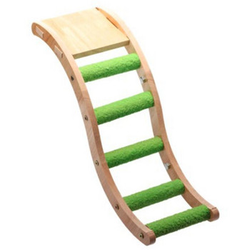 Ξύλινη γέφυρα σκάλας κατοικίδιων ζώων Play Platform Grinding Claws Διαδραστικό παιχνίδι Animal Bridge Toy Cage Habitat Toy for Hamster Bird