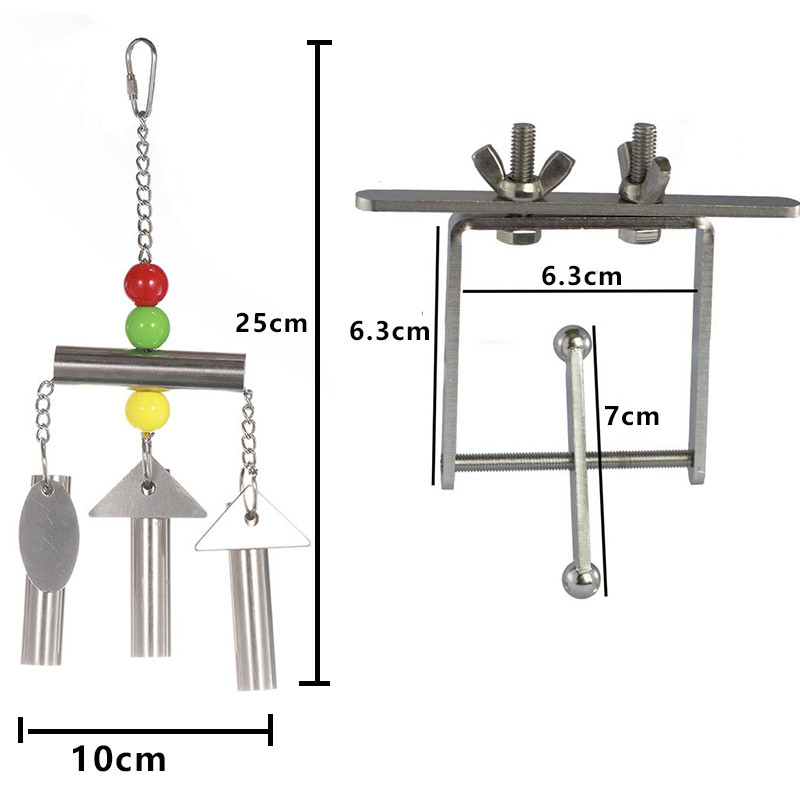 2021 Jucărie cu papagal Leagăn din oțel inoxidabil Suport de joacă pentru pasăre Jucării de mestecat pentru mușcături Accesorii pentru animale de companie Decor pentru cuști Accesorii pentru păsări
