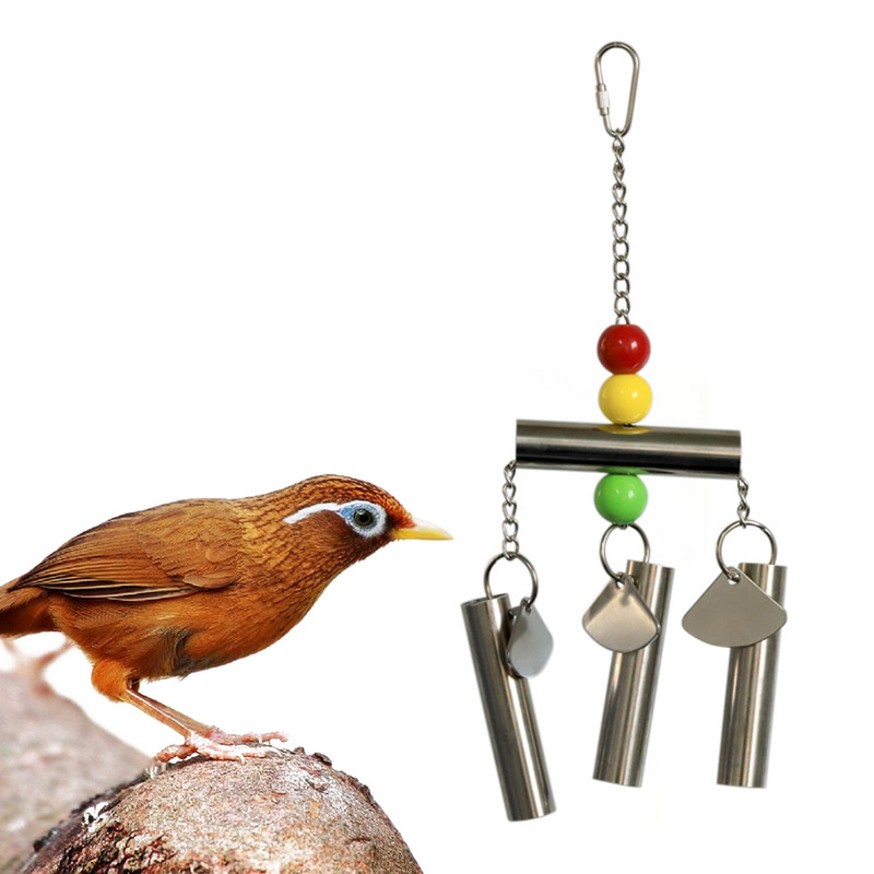 1 tk puurikell vastupidav roostevabast terasest sanitaarseadmete rippuv hammustuse kõlav lemmikloom papagoile