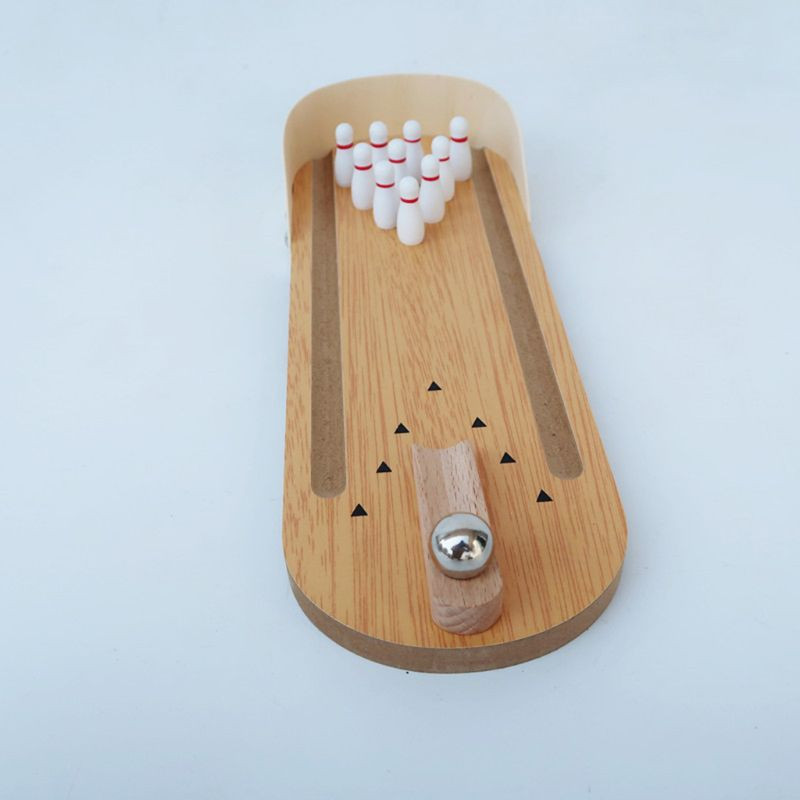 Papūgos paukščių žaislas, medinis mini stalinis boulingo papūgų intelekto lavinimo žaidimas. Žaidimo žaislų mažiems paukščiams mokymas