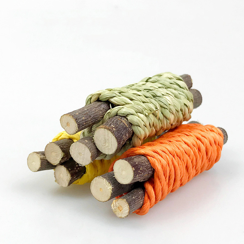 Voortanden Slijpen Bunny Molaire Speelgoed Verbeteren Tandheelkundige Gezondheid Voor Χάμστερ Chinchilla Cavia Houten Σνακ