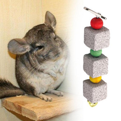 Cartoon Rabbit Pet Hamster Chinchilla Bird Teeth Grinding Stone String Chew Toy Tempting Bird Grindstone Pillow Birds Toys