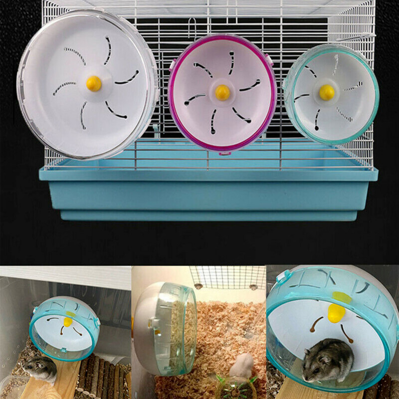 Αθόρυβο χάμστερ Running Wheel Μικρά κατοικίδια Παιχνίδι για τρέξιμο χάμστερ Άσκηση Αθλητικά κατοικίδια Κουνέλι Αρουραίος Παίξτε Αξεσουάρ κλουβιού παιχνιδιών