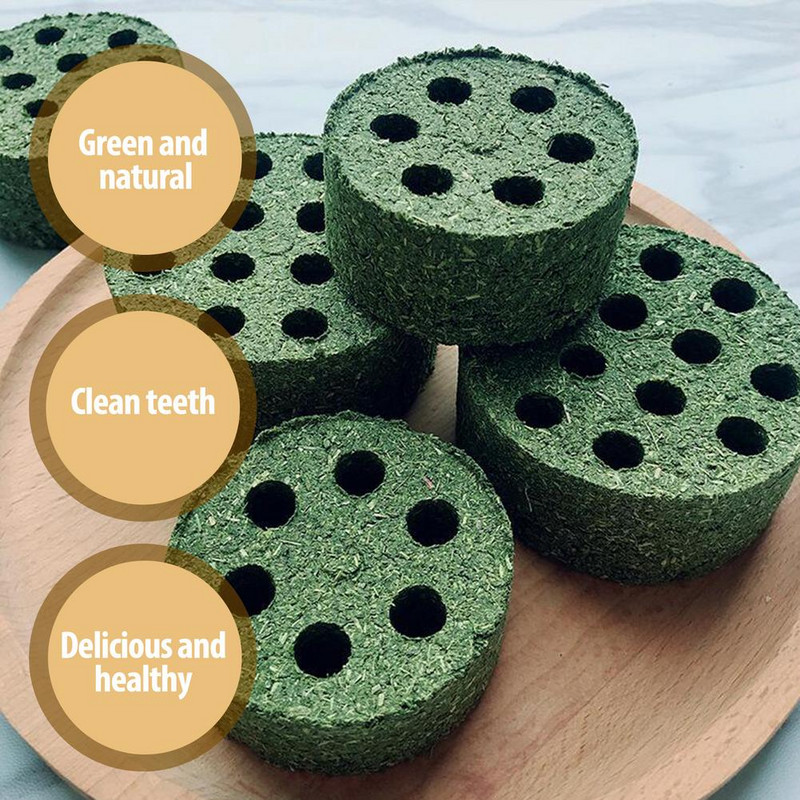 Timothy Grass Chew Molar Toys Natural Alfalfa Hay Grass Cakes for Hamster Guinea Pigs Σκίουρος Κουνέλια Τσιντσιλά Μικρά ζώα