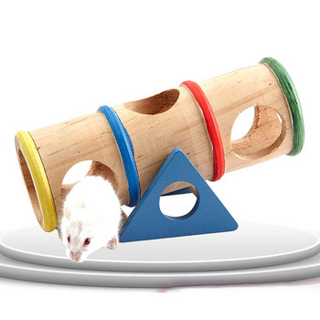 Χάμστερ Τραμπάλα Tube Pet Ξύλινο χάμστερ Τραμπάλα Παιχνίδι Τραμπάλα Τούνελ Παιχνίδια για Χάμστερ Σκαντζόχοιρος Ποντίκι Ποντίκι ινδικό χοιρίδιο