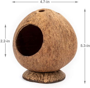 Легло за къща за хамстери Coconut Hut: Декорация на местообитания в клетка за песчанки
