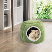Cuib adormit de hamster | Peșteră confortabilă și ascunzătoare caldă | Cuib Cald pentru Animale Mici Lavabile Drăguț Peșteră Pat Călduț Pentru Animale Mici
