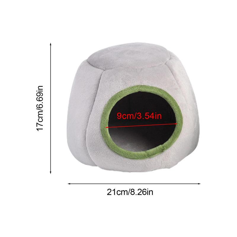 Cuib adormit de hamster | Peșteră confortabilă și ascunzătoare caldă | Cuib Cald pentru Animale Mici Lavabile Drăguț Peșteră Pat Călduț Pentru Animale Mici