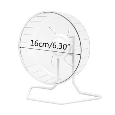 Caurspīdīgi kāmju skriešanas riteņi Vingrošanas ritenis ar metāla statīvu Kluss Gerbil Rat Pretslīdes plastmasas apakštase Viegli saliekams 16 24cm