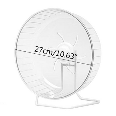 Caurspīdīgi kāmju skriešanas riteņi Vingrošanas ritenis ar metāla statīvu Kluss Gerbil Rat Pretslīdes plastmasas apakštase Viegli saliekams 16 24cm