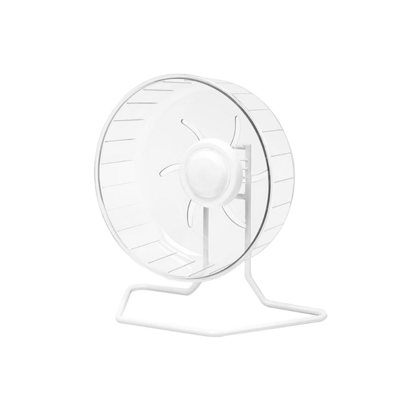 Caurspīdīgi kāmju skriešanas riteņi Vingrošanas ritenis ar metāla statīvu Kluss Gerbil Rat Pretslīdes plastmasas apakštase Viegli saliekams 16 24cm