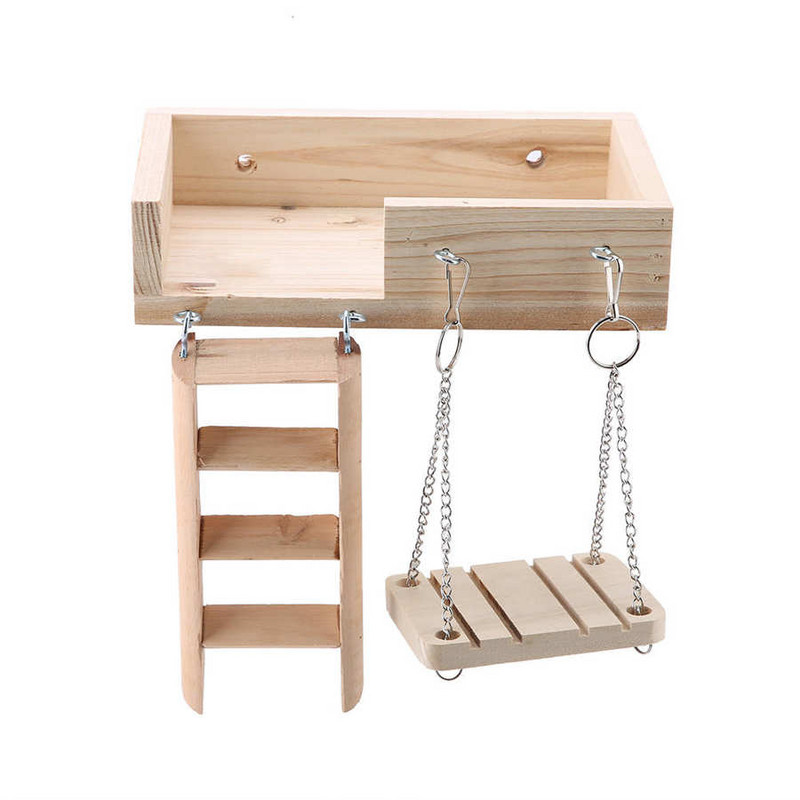 3 db/szett Hörcsög mászó létra Vicces hinta játékok készlet kisállat ketrecekhez Kiegészítők gerbila patkány csincsillák tengerimalac számára