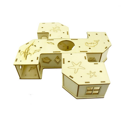 Hamstri mänguasjalabürint puidust torust tunneli puuri peidupaik Väikeloomad Mänguasjad puhkamiseks Avasta merisea tšintšilja 5 liiki