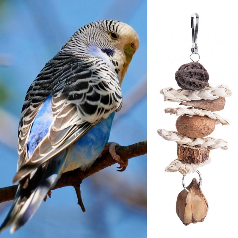 Măcinarea ghearelor gura ameliorează plictiseala agățat papagal pentru animale de companie de mestecat jucărie pentru animale de companie