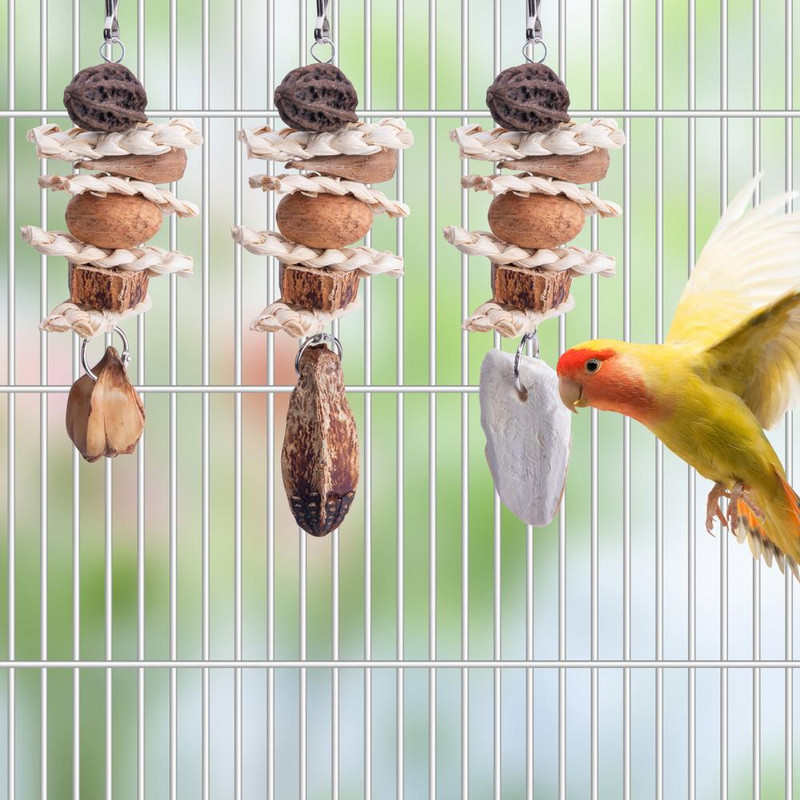 Măcinarea ghearelor gura ameliorează plictiseala agățat papagal pentru animale de companie de mestecat jucărie pentru animale de companie