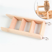 Σκάλα αναρρίχησης χάμστερ 15 εκ. με γάντζο ινδικό χοιρίδιο αρουραίος σκαντζόχοιρος Gerbil ποντίκι 3 σκαλοπάτια Ξύλινες μικρές γέφυρες Παιχνίδια κατοικίδια Αξεσουάρ κλουβιού