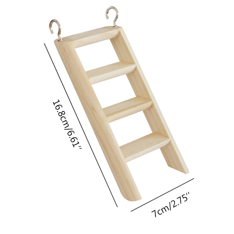 Σκάλα αναρρίχησης χάμστερ 15 εκ. με γάντζο ινδικό χοιρίδιο αρουραίος σκαντζόχοιρος Gerbil ποντίκι 3 σκαλοπάτια Ξύλινες μικρές γέφυρες Παιχνίδια κατοικίδια Αξεσουάρ κλουβιού