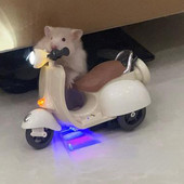 Jucării pentru hamsteri Rotație de 360 de grade Iluminat pentru motociclete Jucărie electrică pentru șobolani pentru animale de companie Accesorii pentru hamsteri Jucării electrice pentru motociclete Iepure