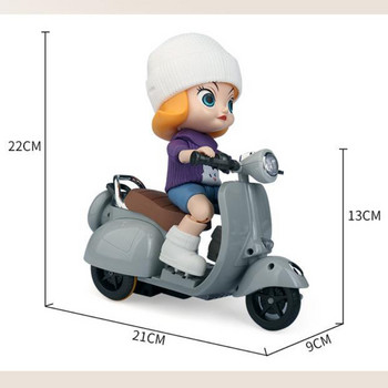 Играчки за хамстер 360-градусово въртене Мотоциклетно осветление Електрическа играчка за плъх за домашни любимци Аксесоари за хамстер Мотоциклетни електрически играчки Заек