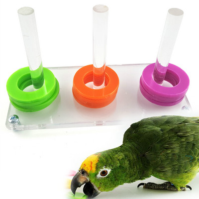 SweetDog Папагал Птица Цветна играчка за фехтовка Обучение Интерактивна играчка пъзел за развитие на интелигентността 15x6,5x4CM