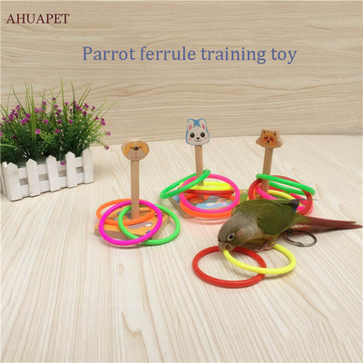 AHUAPET Bird Toys Canary Training Pet Interactive Toys For Parrots And Totoro Medium Large Parrot Образователни играчки Birds Supplies