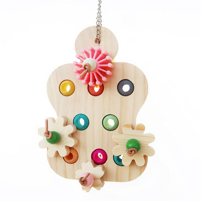 Harivad suured papagoi mänguasjad Papagoi interaktiivsed mänguasjad Värvilised puidust papagoi närimismänguasi Papagoi koolitustooted Linnutarbed