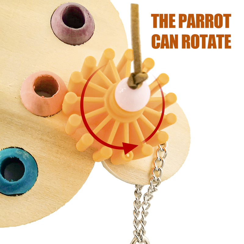 Harivad suured papagoi mänguasjad Papagoi interaktiivsed mänguasjad Värvilised puidust papagoi närimismänguasi Papagoi koolitustooted Linnutarbed