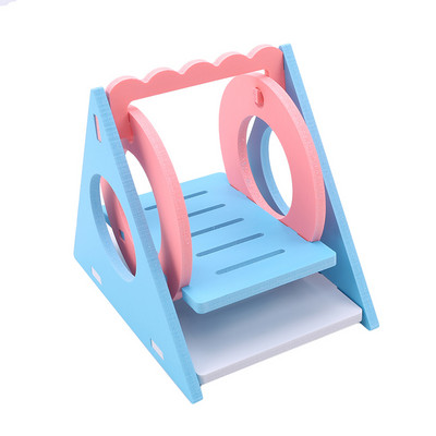 Jucării pentru hamsteri Leagăn ecologic din lemn pentru animale de companie, culoare bomboană, șoareci, șobolan, șoarece, produse pentru animale de companie, accesorii jucării, leagăne creative